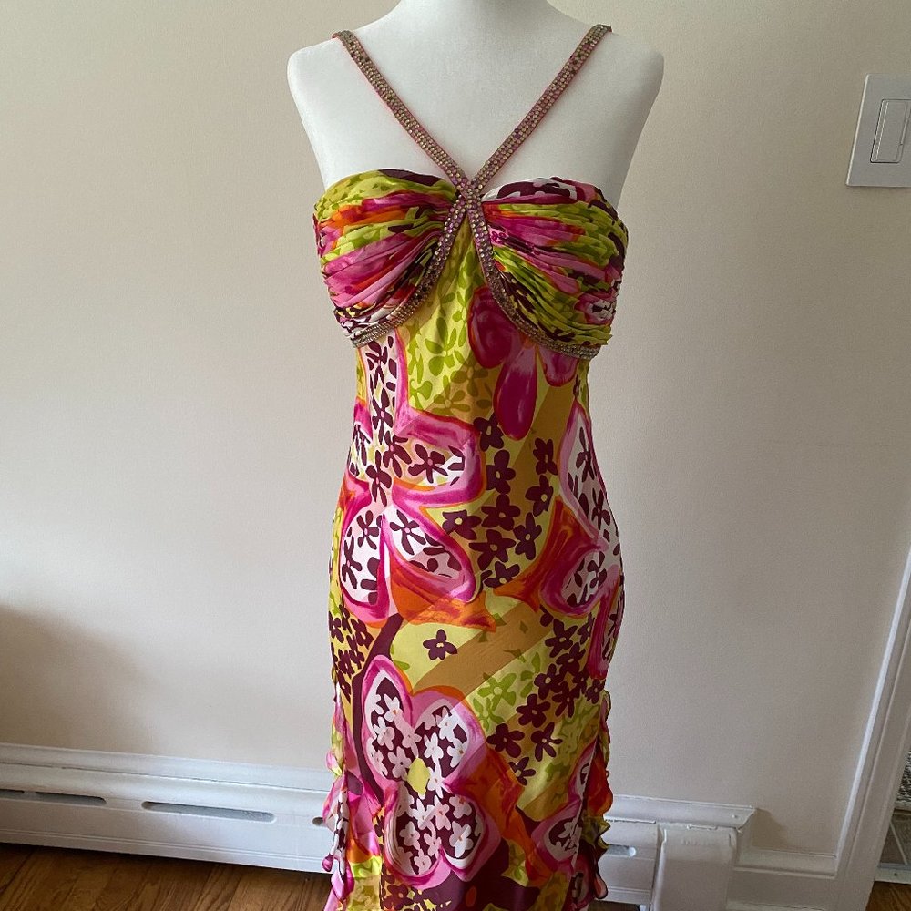 Multicolored Floral Formal Dress